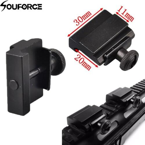 2Pcs 20mm to 11mm Weaver Dovetail Adapter to Picatinny Rail Rifle Scope Mount for Tactical Hunting
