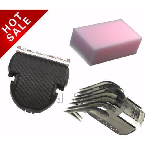 3pcs/set HAIR CLIPPER COMB + Hair Trimmer Cutter + sponge For philips QC5125 QC5130 QC5135 QC5105 QC5105 QC5115 QC5155 QC5120