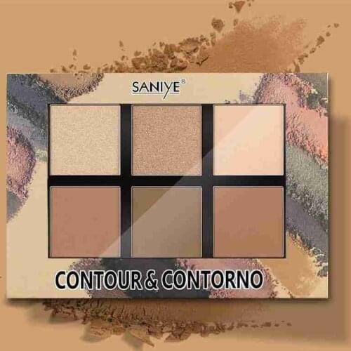 6 Color Contour Powder Highlighter Palette Repair Powders Professional Makeup Concealer Powder Palette Contour Face Cosmetic