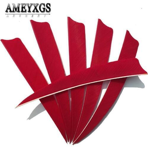 60/100pcs 5inch Arrow Feather Right Wing Natural Turkey Feather Shield-shape Fletches For Hunting Shooting Archery Accessories