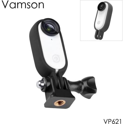 Vamson for Insta 360 Go 2 Accessories Protective Frame Case 1/4 Adapter Mount Bracket for Insta360 Go 2 Action Camera VP621