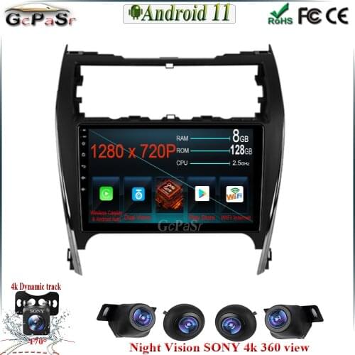 1280*720 screen Android 11 For Toyota Camry USA 2012-2017 Car Multimedia Video Player Navigation GPS DVD IG android auto