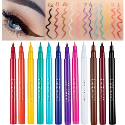 Colored Eyeliner Delicate Texture Smudge-proof Matte Women Fashion Eyeliner Pen for Makeup