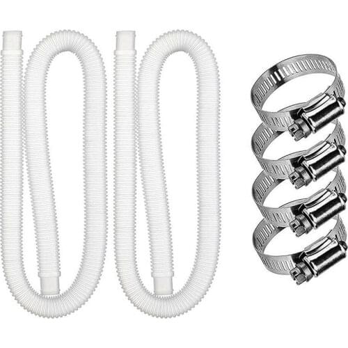 2 Pack 59inch Swimming Pool Filter Pump Hose Home Inflated Pools Replacement Hose Water Play Sports Accessory Pool Pump Filter