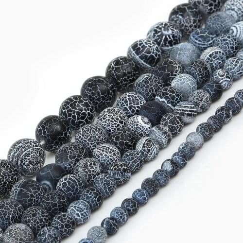 Hot Sale Beads 6 8 10 12 14mm Round Dream Fire Dragon Veins Beads for DIY Bracelets & Necklaces