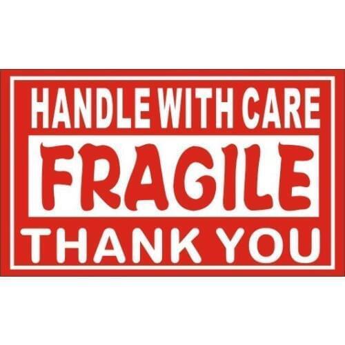 1000PCS 9X53MM FRAGILE Handle with Care Shipping Label/Sticker