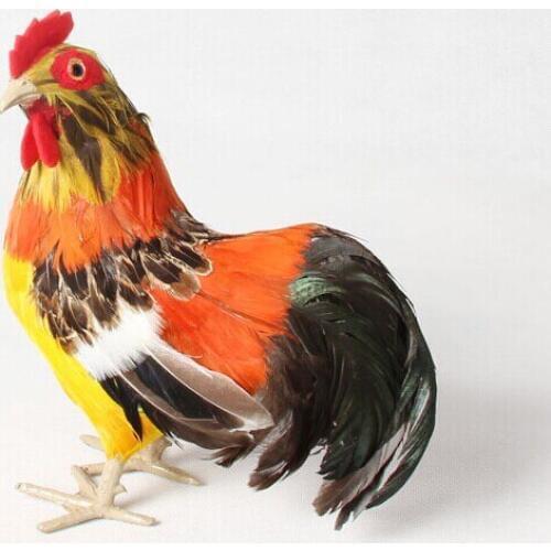 Simulation animal 20X18CM colourful cock toy polyethylene & furs house Decoration prop emulation doll gift w5394