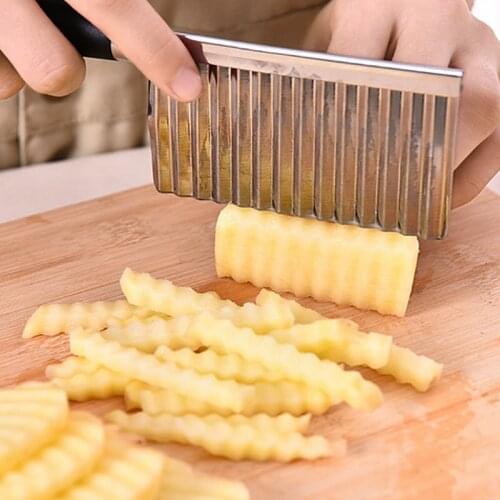 Stainless Steel Potato Wavy Edged Tool Kitchen Gadget Vegetable Fruit Cutting Cooking Tools