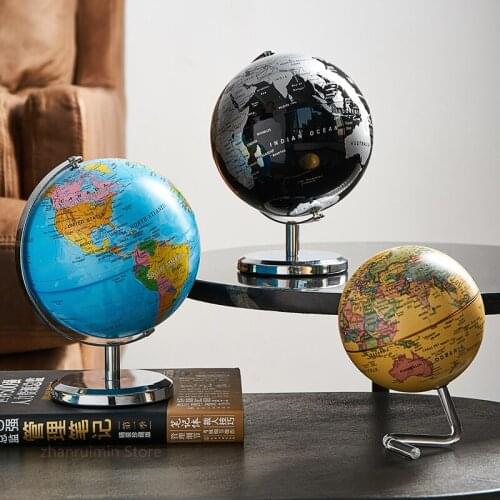 Terrestrial Earth Globe World Map With Stand Geography Education Toy Home Decoration Office Ornament Kids Gift