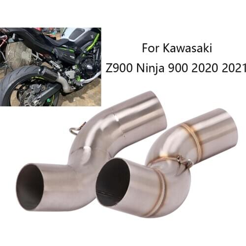 Slip On Catalyst for Kawasaki Z900 Ninja 900 2020 2021 Motorcycle Exhaust Pipe Mid Link Tube for 51mm Mufflers Stainless Steel
