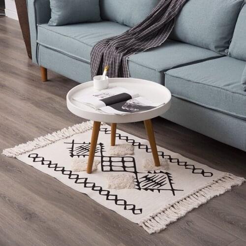 Retro Rugs and Carpet for Living Room Home Soft Bohemian Tassel Home Carpets Table Bedside Rug Door Mat Home Decoration 60x90cm