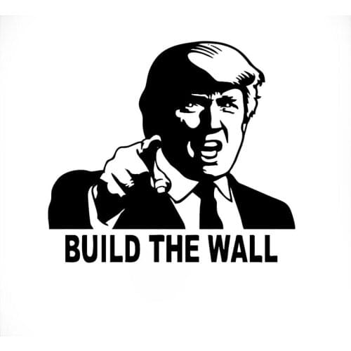 Creative Stickers Donald Trump Build Wall Vinyl Decal Car Truck Sticker Republican Funny Political Decals,15cm*12cm