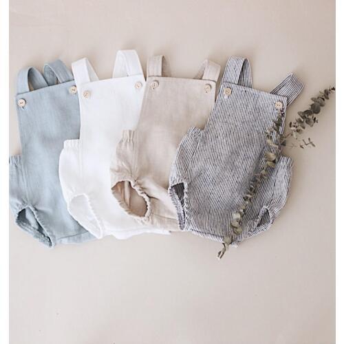 Cute Newborn Kids Bodysuit Baby Boy Girl Clothes Babygrow Jumpsuit Sunsuit Outfits Soild Childrens Clothes Summer 2019