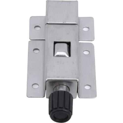 2019 New Centimeters Lengt 8 Width Door Of The Trap Lock GateStainless Steel Spring Loaded Push Button Locks 8*3.5cm