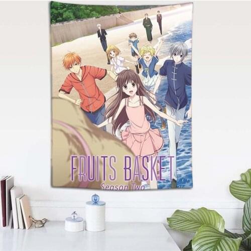 Japan Anime Fruits Basket Tapestry Wall Hanging Cloth Customized Ghost Background Room Decoration Art Painting