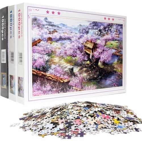 Jigsaw Puzzles 1000 Pieces Wooden Assembling Picture Space Travel Landscape Puzzles Toys for Adults Children Kids Home Games