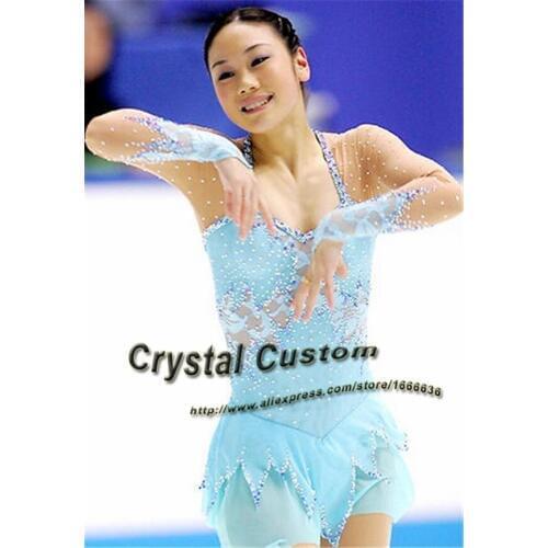 Girls Figure Skating Dresses With Spandex New Brand Vogue Figure Skating Competition Dress Customized DR3222