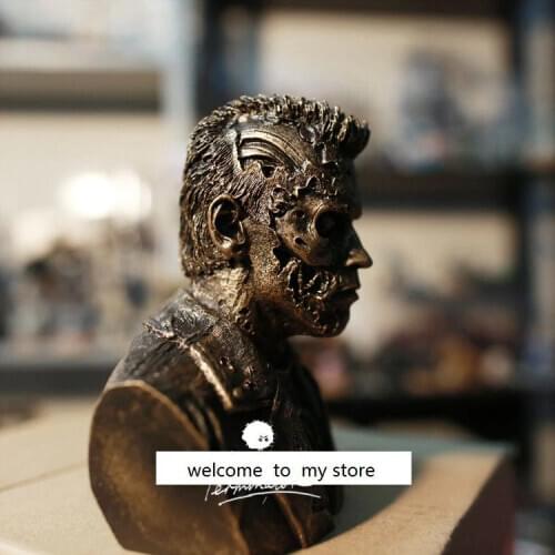 Resin old bronze color Schwar zzenegger doll ornaments hand to do figure bust the boys gift 12cm