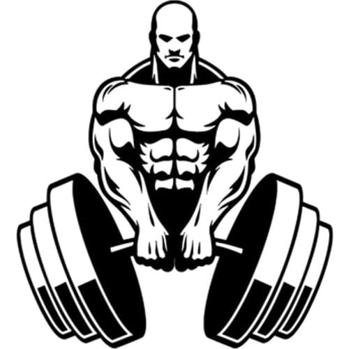 Personality Fun and Stylish Fitness Sports Car Car Sticker Pvc Car Sticker Car Window Suitable for Various Models Black/white