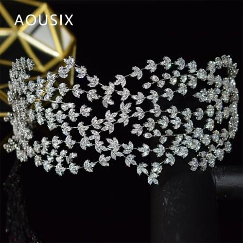 Luxury Baroque Headband Exaggerated Crystal Headband Womens Headband Wedding Hair Accessories Dubai Bridal Headwear Queen Crown