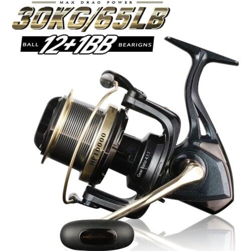 Spinning Reels 8000-12000 Series Surf Casting Fishing Reels 12+1 BB Ultra Smooth Powerful with CNC Aluminum Spool Fishing Reels