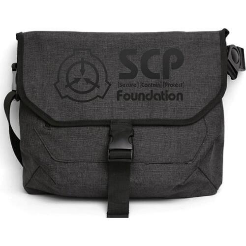 Anime SCP Special Containment Procedures Handbag Shoulder Bag Casual Zipper Shoulder Bag Crossbody Bags Schoolbags Messenger Bag
