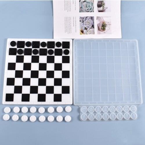 Fun Play Chess Game Chess Silicone Mold 3D Chess Pieces Mold For DIY Epoxy Resin Drop Mold Casting Table Decoration Handmade