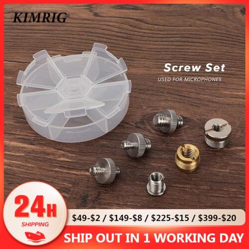 KIMRIG Screw Set 1/4 Inch To 1/4 Inch 3/8 To 1/4 3/8 To 3/8 1/4 Female To 3/8 Male 3/8 To 5/8 Screws For Camera Accessories