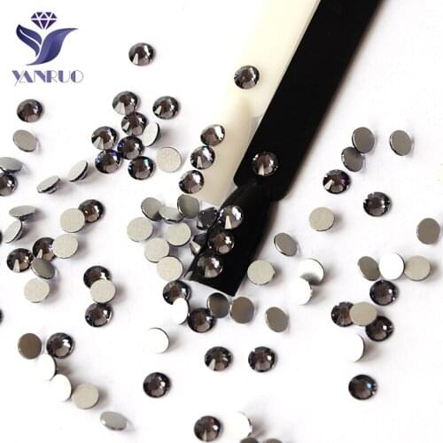 YanRuo 2000NoHF All SIze Tanzanite Stones Non Hotfix Glue On Flatback Rhinestones DIY Nail Art Rhinestones Craft Diamond Design