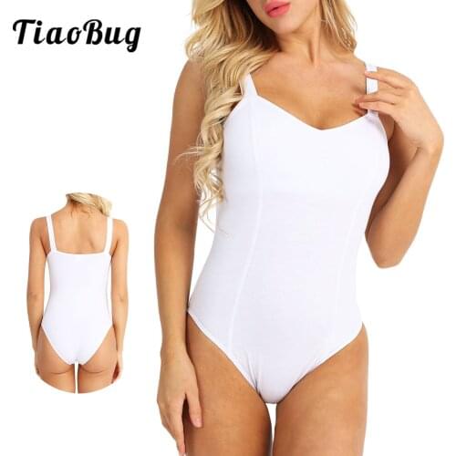 Womens Tank Leotard Gymnastics Ballet Dance Sleeveless Bodysuit Dancewear