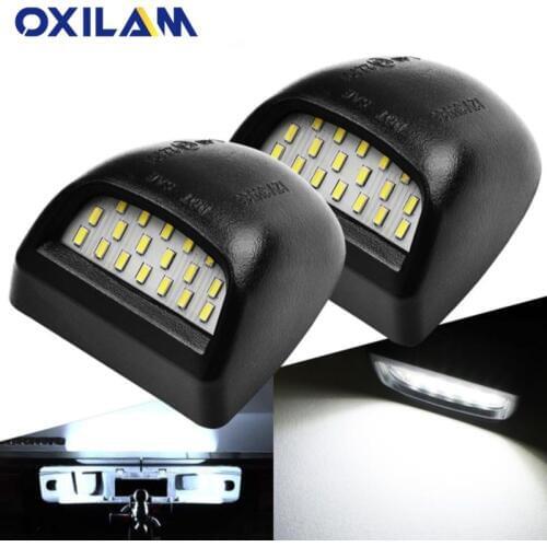 2X LED License Plate Light Lamp For Cadillac Escalade Chevrolet Avala Silverado 1500 2500 3500 Suburban Tahoe GMC Sierra Yukon