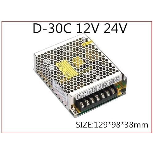30W Dual Output Switching power supply Output Voltage 12V 24V AC-DC Free Shipping D-30C