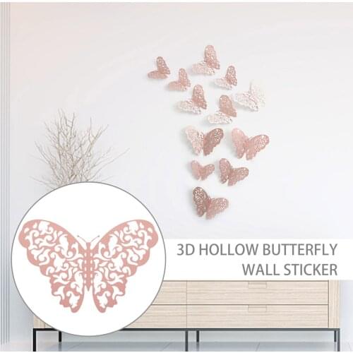 3D Butterfly Wall Decals 72 pcs 3 Sizes Removable Stickers Decor for Walls Window DIY Wall Decoration for Household Artwork Gift