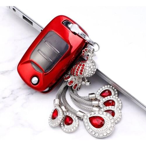 TPU Car Key Case Full Cover Key Chain Ring For Wuling Baojun 730 510 560 310 630 310W Key Soft ShellProtector Accessories