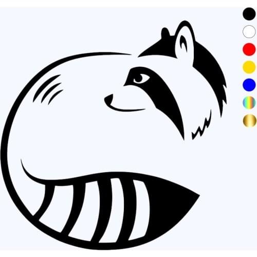 CK2898#15*15.2cm Raccoon stylization funny car sticker vinyl decal silver/black car auto stickers for car bumper window car