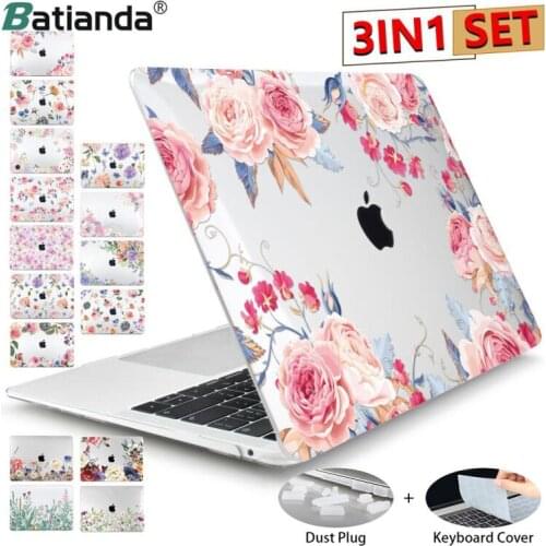 Floral Laptop Case for Macbook Air 11 13 13.3 2020 A2338 Hard Plastic Cover Sleeve for macbook New Pro 13 15 A2251 A2289 A2179