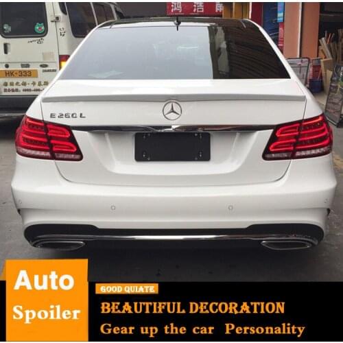 For 2008-2015 Mercedes-Benz W212 E260 E200L 300L Spoiler Sport ABS Material Car Rear Wing Primer Black Trunk Rear Spoiler 12 13