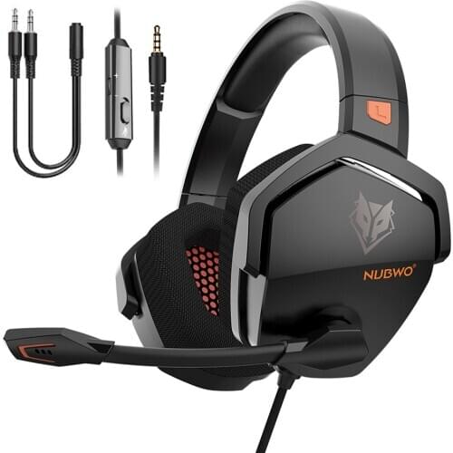 NUBWO N16 Over Ear Gaming Headset Noise Cancelling Headphones with Microphone 3.5mm Wired Game Earphone for PS4 Computer Laptop