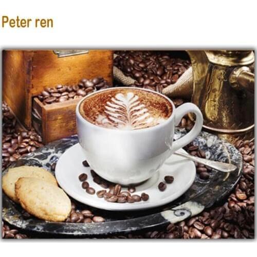 Peter ren Diy diamond painting Square crystals diamond embroidery Coffee 5d full icon DIAMOND MOSAIC picture of rhinestones kits