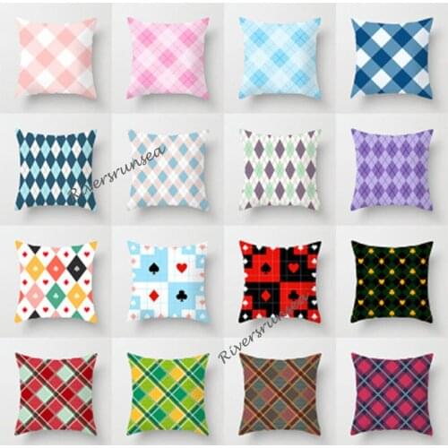 Colorful Geometric Pattern Polyester Throw Pillow Cushion Cove Home Decoration Sofa Bed Decorative Pillowcase