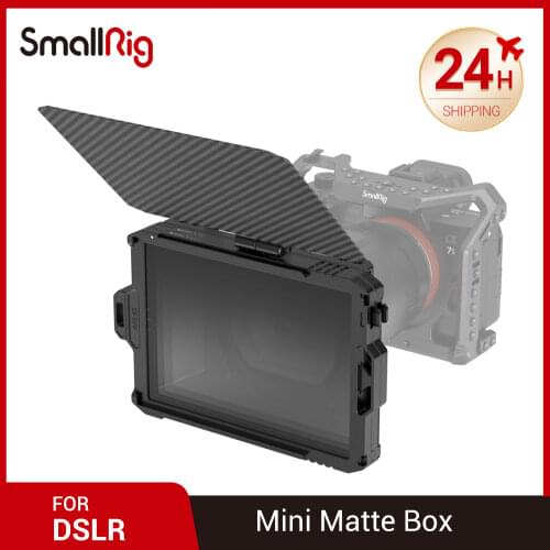 SmallRig Mini Matte Box for Mirrorless DSLR Cameras Compatible with 52mm/55mm/58mm/62mm/67mm/72mm/77mm/82mm/86mm Lens - 3196