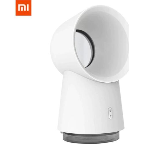 Newest Xiaomi Youpin HL 3 in 1 Mini Cooling Fan Bladeless Desktop Fan Mist Humidifier With LED Light White