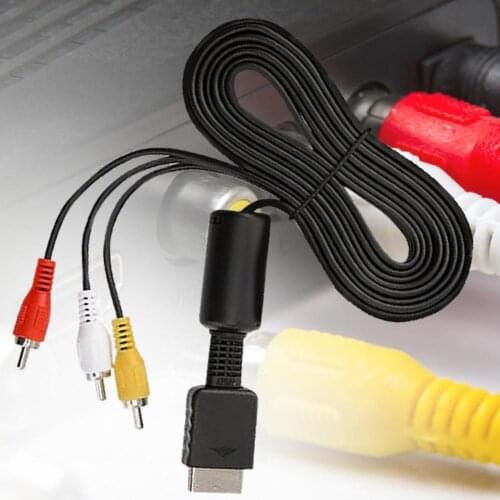 New AV Cable Coloured Simplify Installation 180cm 3RCA Audio Video AV Cable for A/V Receivers for Sony PlayStation 1/2/3