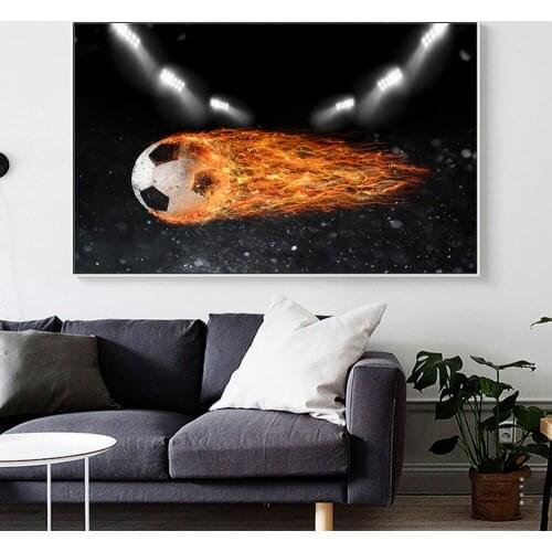 Fire Football Modern Canvas Art Painting Life Quote Nordic Posters Print Dandelion Poster Decoration Wall Pictures For Bedroom