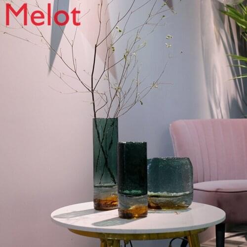 Transparent Bubble Glass Vase Flower Table-Top Decoration Green Bubble Vase vases