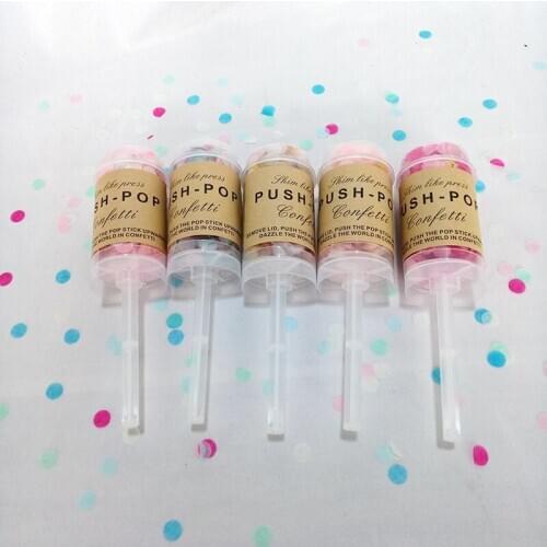 Confetti Push Tube Wedding Hand Push Small Fireworks Wedding Party Push Pop Confetti Wedding Party Small Fireworks Salute