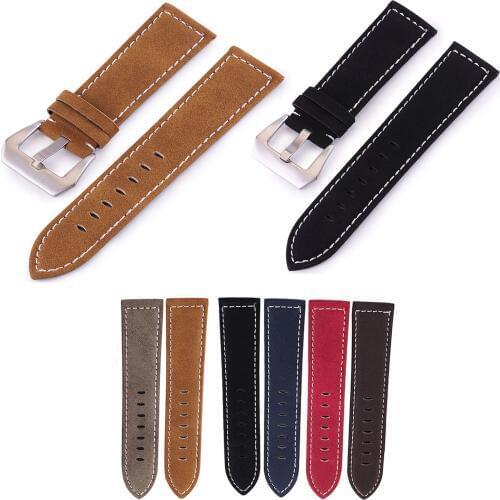 Watchbands Leather Strap Watch Band 18mm 20mm 22mm 24mm Metal Clasp Wristband Watch Accessories Classic Wristbands with Pins