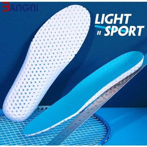 BANGNI Relax Sports Insoles Soft Memory Foam Honeycomb Fabric Breathable Insert Cushion Running Shoes Pad for Feet Men Women