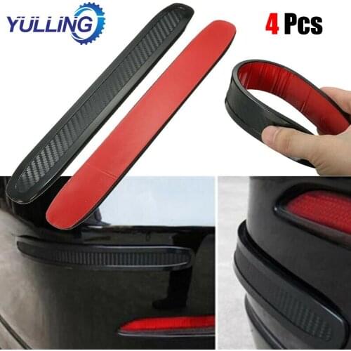 YULLING 4 Pieces Universal Car Bumper Corner Rubber Strip Anti-rub Protector Guards Parts Car Accessories