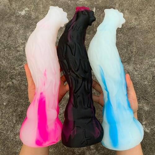 Liquid silicone Rooster Shape Soft Animal Dildo Suction Cup Realistic Dildos Penis Sex Shop Toys for Women Men Vagina Dildos 18